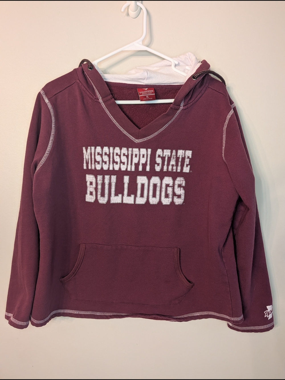 Colosseum Mississippi State Bulldogs Maroon Pullover Hoodie XL